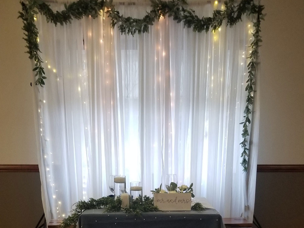 8ft Backdrop with Curtains